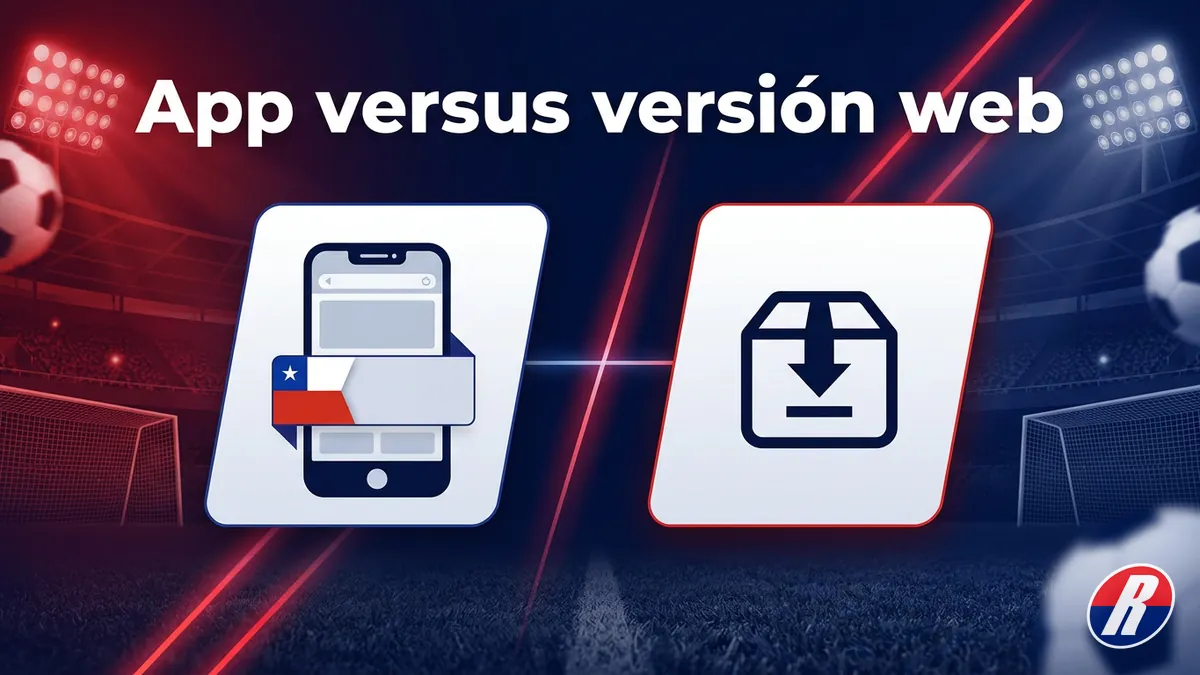 Comparación entre app y versión web móvil de Rojabet en Chile