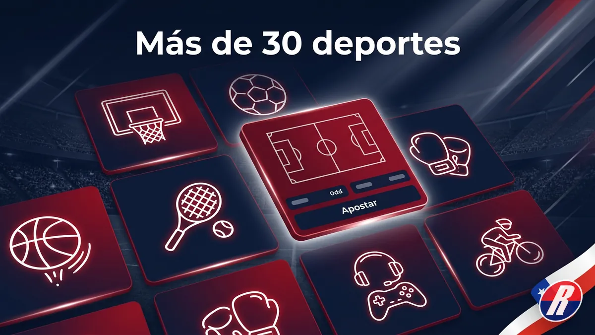 Catálogo de más de 30 deportes y ligas internacionales para apostar en Rojabet Chile
