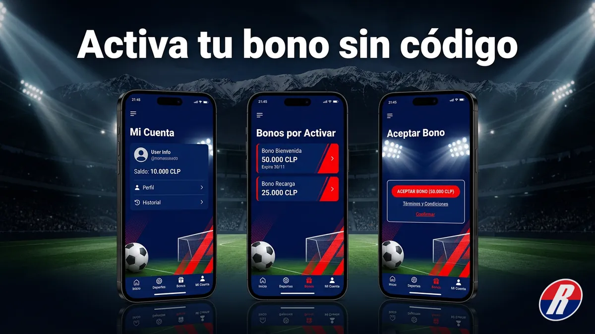 Pasos para activar el bono de bienvenida en la cuenta de Rojabet Chile sin código promocional