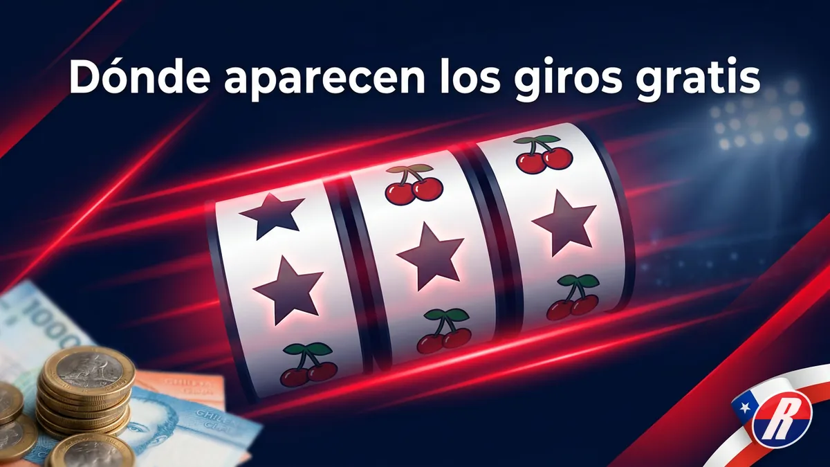 Giros gratis con depósito en Rojabet: tragamonedas girando junto a monedas CLP