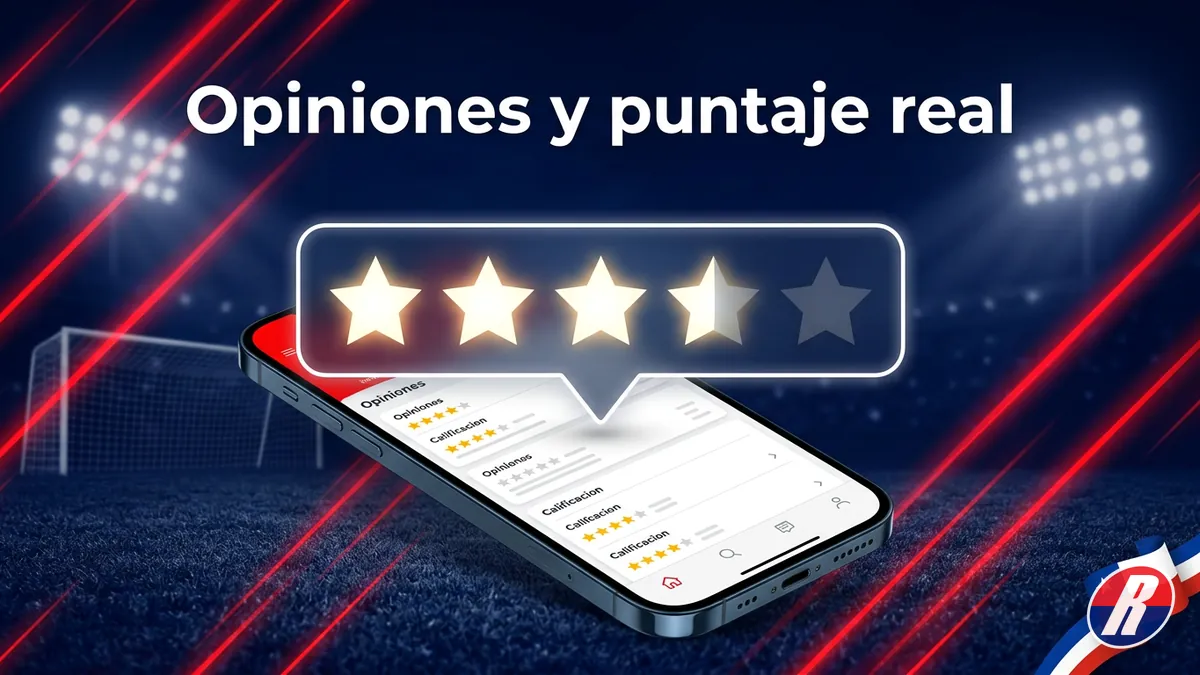 Estrellas de calificación y mockup de opiniones reales sobre Rojabet en Trustpilot