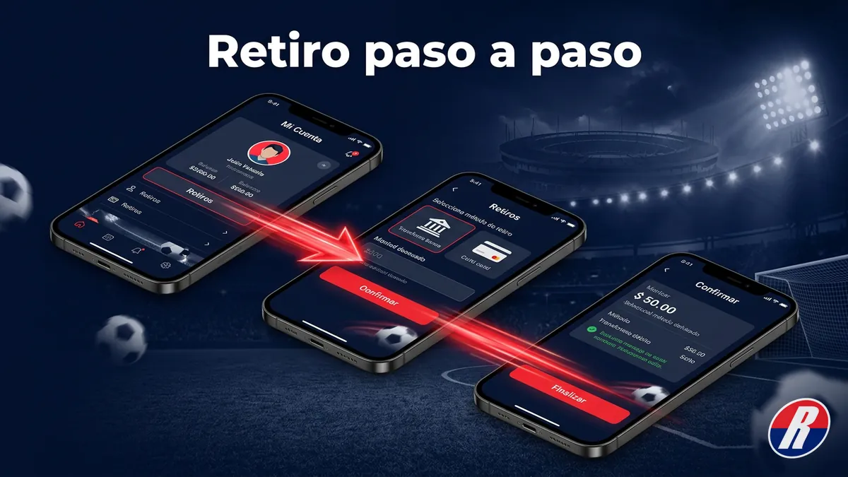Pasos para retirar dinero en Rojabet Chile: Mi Cuenta, Retiros y Confirmar en el celular