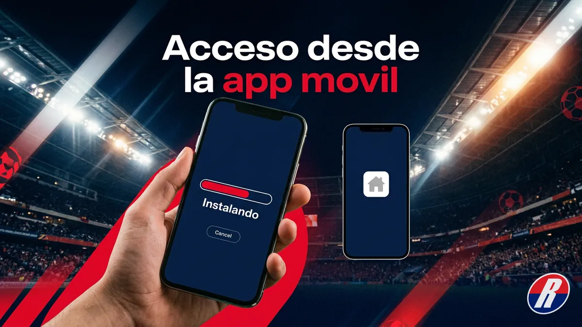 Acceso a Rojabet Chile desde la app movil en Android e iOS con instalacion en el celular